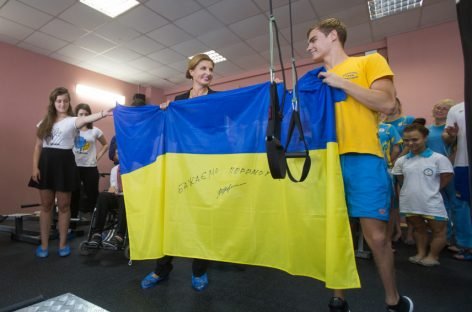 Марина Порошенко разом із дітьми відвідала відкрите тренування плавців Національної Паралімпійської збірної команди України