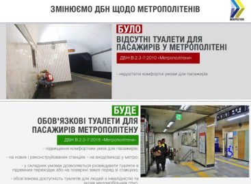 З 1 вересня при будівництві станцій метро мають обов’язково передбачатися туалети для пасажирів