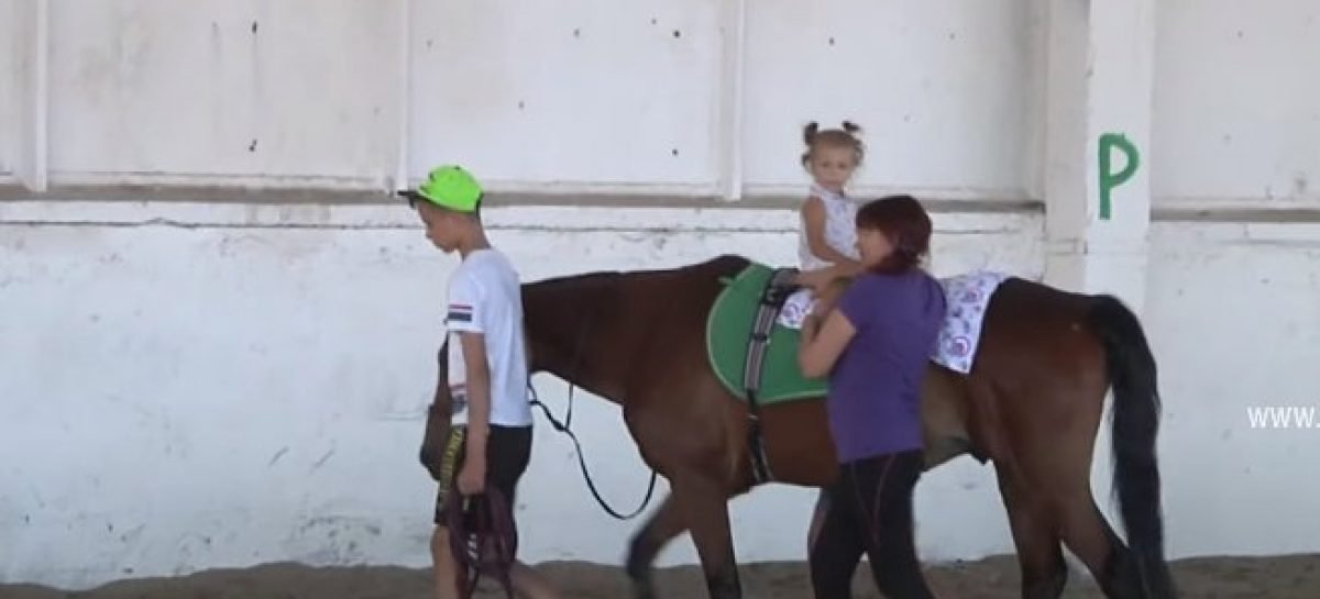 У Запоріжжі в Центрі іпотерапії коні допомагають лікувати хворих дітей