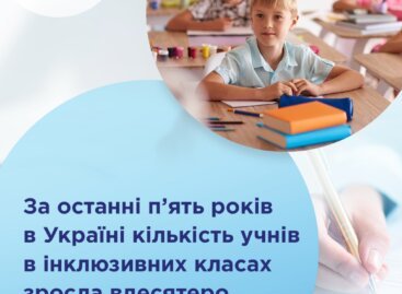 За останні п’ять років в Україні кількість учнів в інклюзивних класах зросла вдесятеро