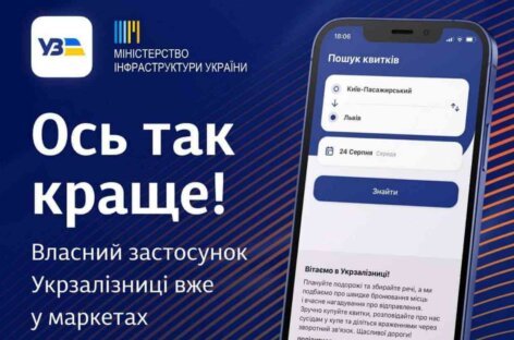 Укрзалізниця запустила власний мобільний застосунок