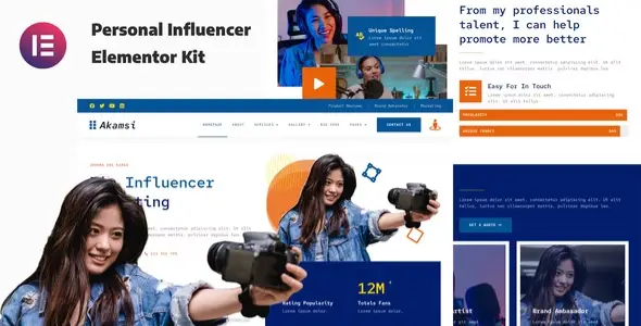 Akamsi – Personal Influencer Elementor Template Kit